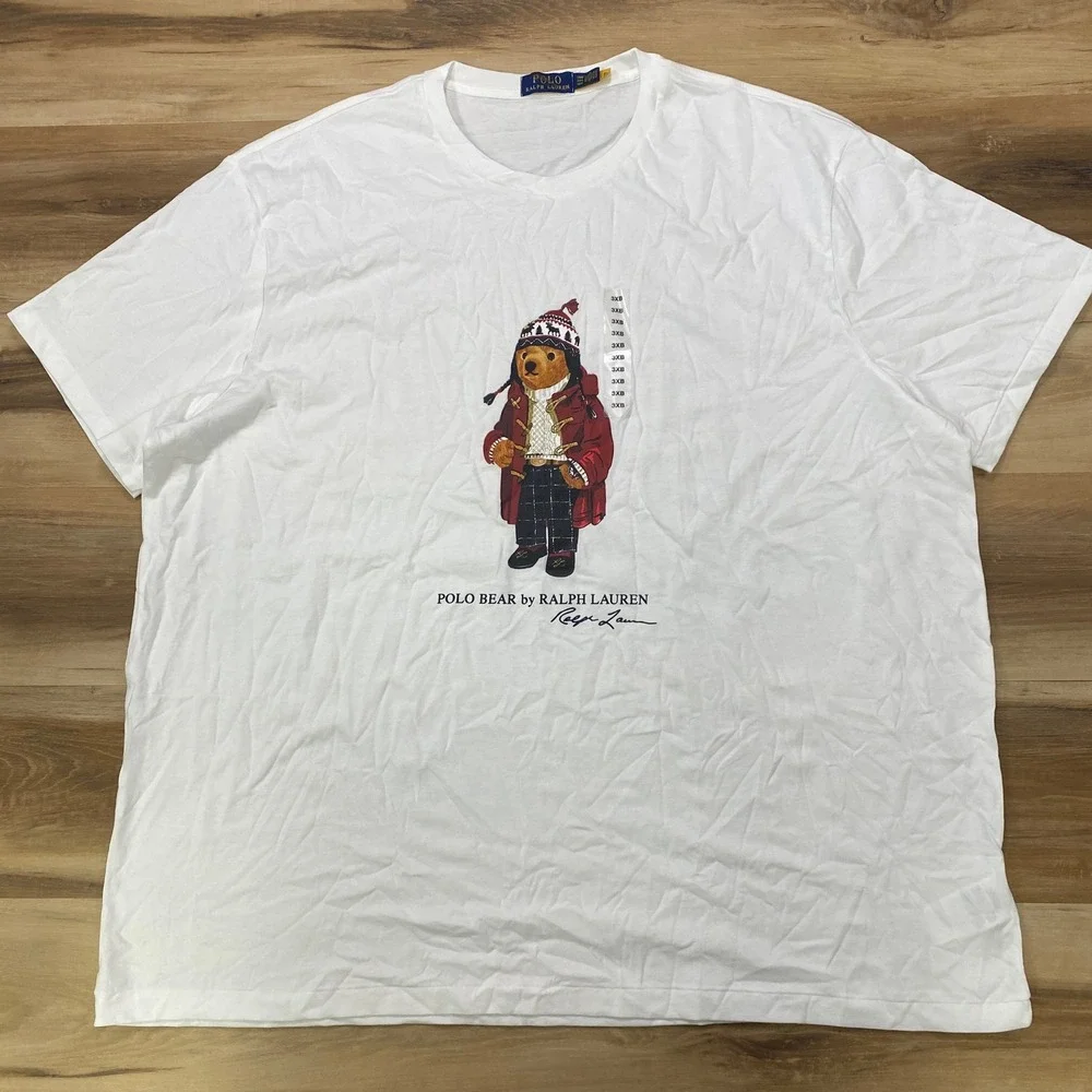 Polo Ralph Lauren T-Shirt 3XB Polo Bear Graphic Cotton Big & Tall White